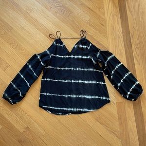 Tie Dye Cold Shoulder Top